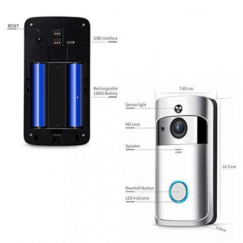 Intexca Wireless WiFi Smart Video Doorbell 720p HD 32gb SD Card with Chime Real-Time Video Two-Way Audio Night Vision PIR Motion Detection & App Control for iOS Android - Toytexx Intexca Wireless WiFi Smart Video Doorbell 720p HD 32gb SD Card with Chime Real-Time Video Two-Way Audio Night Vision PIR Motion Detection & App Control for iOS Android - Toytexx